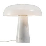 DFTP by Nordlux Tischlampe Glossy Marmor und Glas Weiß | 320mm - Geeignet für 1x E27