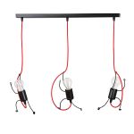 Emibig Pendelleuchte Bobi Stahl Schwarz | Geeignet für 3x E27 - Max 15W