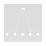 Emibig Pendelleuchte Sinus Stahl Weiß | Geeignet für 5x G9 - Max 8W