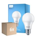 Mehrfachpackung 6x Philips  CorePro LED Glühbirne E27 Birne Matt 10W 1055lm - 827 Extra Warmweiß | Ersatz Für 75W