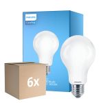 Mehrfachpackung 6x Philips Corepro LED Glühbirne E27 Birne Matt 13W 2000lm - 865 Tageslichtweiß | Ersatz Für 120W