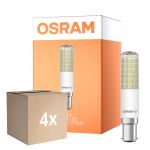 Mehrfachpackung 4x Osram Spezial T Slim LED B15d Klar 8W 1055lm - 827 Extra Warmweiß | Dimmbar - Ersatz Für 75W