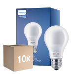 Mehrfachpackung 10x Philips Classic LED Glühbirne E27 Birne Matt 4.5W 470lm - 827 Extra Warmweiß | Ersatz Für 40W
