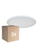 Mehrfachpackung 5x D'Lite Deckenleuchte Luma Weiß 22W 2000lm - 827 Extra Warmweiß | IP44 - 42cm