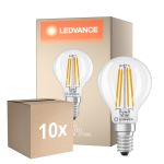 Mehrfachpackung 10x Ledvance Classic LED E14 Birne Fadenlampe Klar 3.4W 470lm - 827 Extra Warmweiß | Ersatz Für 40W