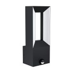 Eglo Wandleuchte Riforano Aluminium Schwarz 5W 550lm - 830 Warmweiß | IP44 - Bewegungssensor
