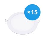 Mehrfachpackung 15x LED Downlight UltraSlim 15W 1200lm 110D - 840 Kaltweiß | 190mm - Ausschnitt 175mm