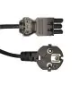 Noxion GST - Kompatibel Versorgungskabel Schwarz - Weiblich + Schuko Europlug - 3m - 3 pole 0.75mm2