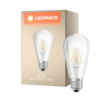 Ledvance Classic LED E27 Birne Fadenlampe Klar 4W 470lm - 827 Extra Warmweiß | Ersatz für 40W