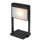 Nordlux Tischlampe Saulio Aluminium Schwarz 3.5W 200lm - 830 Warmweiß | IP44 - 3-Stufen Dimmbar - Solar
