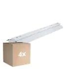 Mehrfachpackung 4x Noxion Deckenleuchte Click Reflektor V2 LED T8 | Geeignet für 2x 120cm LED Röhre