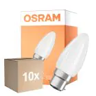 Mehrfachpackung 10x Osram Parathom Classic LED B22d Kerze Fadenlampe Matt 4.8W 470lm - 827 Extra Warmweiß | Dimmbar - Ersatz Für 40W