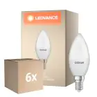 Mehrfachpackung 6x Osram LED Star Classic E14 Kerze Matt 4.9W 470lm - 840 Kaltweiß | Ersatz Für 40W