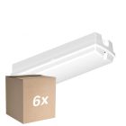 Mehrfachpackung 6x Ledvance LED-Wand- und Deckenleuchte Compact Rechteckig Weiß 8W 840lm - 830-840 CCT | IP65