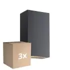 Mehrfachpackung 3x Nordlux Rold Wandleuchte Metall Schwarz  10.5W 350lm - 830 Warmweiß